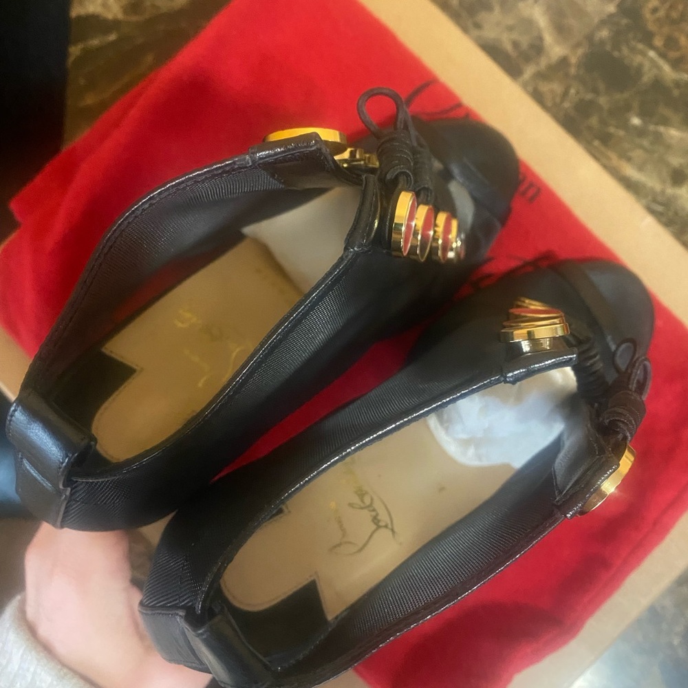 Christian Louboutin Marikate mesh open toe ankle pumps - Picture 6 of 9